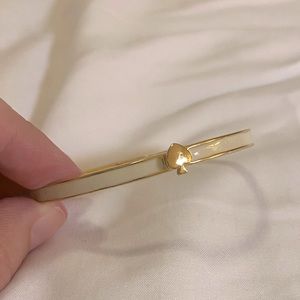 Kate Spade New York Gold and White Clasp Bracelet